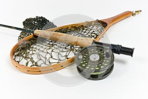 Fly rod and landing net