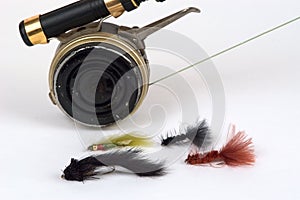 Fly rod, reel and flies
