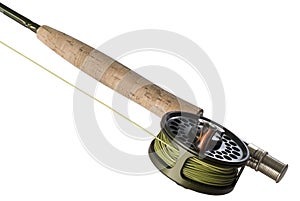 Fly Rod with a Reel and Line