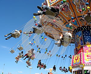 Fly in the sky - small colourful carousel.