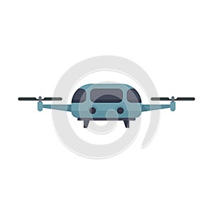 Fly taxi icon flat isolated vector