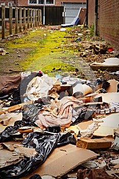 Fly tipping of refuse photo