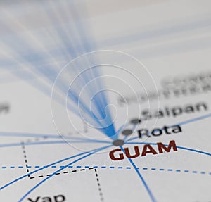 Fly to Guam Map details