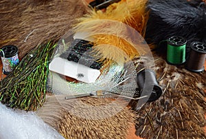 Fly tying materials and tools