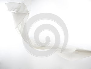 Fly white silk background