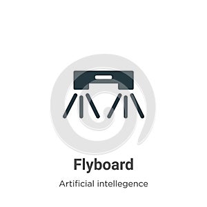 Flyboard vector icon on white background. Flat vector flyboard icon symbol sign from modern artificial intellegence and future
