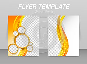 Flyer back and front design template photo