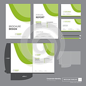 Flyer brochure business annual report cover template design Corporate Business Identity Folder digital technology company Element