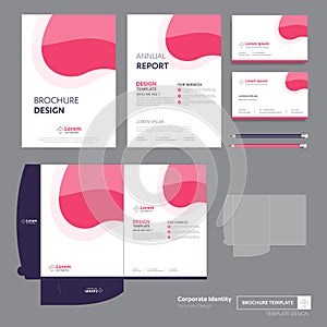 Flyer brochure business annual report cover template design Corporate Business Identity Folder digital technology company Element