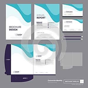 Flyer brochure business annual report cover template design Corporate Business Identity Folder digital technology company Element