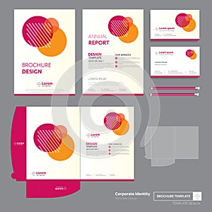 Flyer brochure business annual report cover template design Corporate Business Identity Folder digital technology company Element