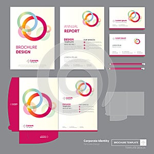 Flyer brochure business annual report cover template design Corporate Business Identity Folder digital technology company Element