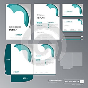 Flyer brochure business annual report cover template design Corporate Business Identity Folder digital technology company Element