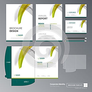 Flyer brochure business annual report cover template design Corporate Business Identity Folder digital technology company Element