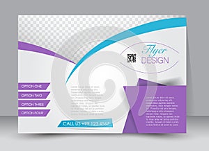 Flyer, brochure, magazine cover template design landscape orientation