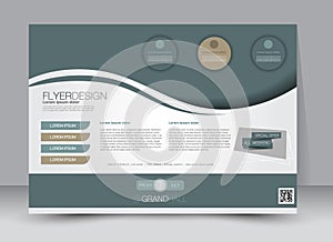 Flyer, brochure, magazine cover template design landscape orientation