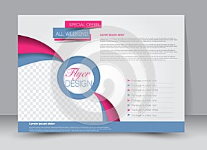 Flyer, brochure, magazine cover template design landscape orientation