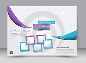 Flyer, brochure, magazine cover template design landscape orientation