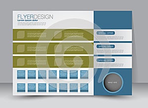 Flyer, brochure, magazine cover template design landscape orientation