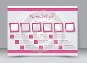 Flyer, brochure, magazine cover template design landscape orientation