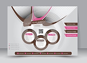 Flyer, brochure, magazine cover template design landscape orientation