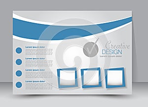 Flyer, brochure, magazine cover template design landscape orientation