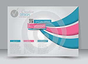 Flyer, brochure, magazine cover template design landscape orientation