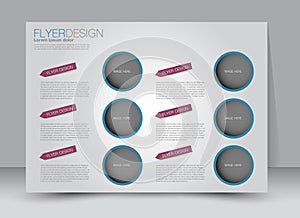 Flyer, brochure, magazine cover template design landscape orientation