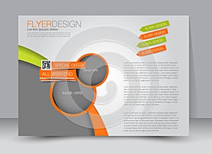 Flyer, brochure, magazine cover template design landscape orientation