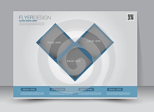 Flyer, brochure, magazine cover template design landscape orientation