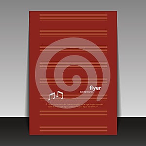 Flyer or Cover Template - Partitura Sheet and Notes Design