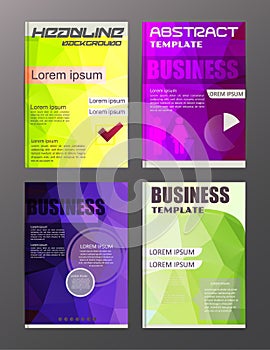 Flyer design business and technology icons, creative template design for presentation, poster, cover, booklet, banner