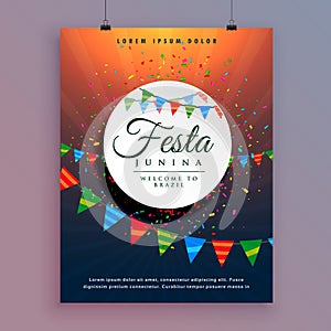 Flyer design for festa junina celebration event design