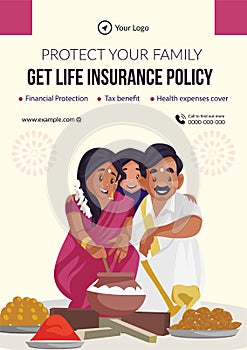 Flyer design of get life insurance policy