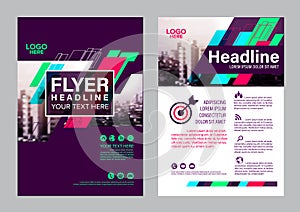 Colorful flyer design template. Brochure Layout design.