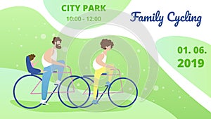 Flyer Invitation to Have Fun Park Family Cycling.