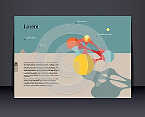 Flyer, leaflet, booklet layout. Editable design template