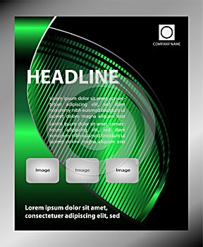 Flyer, leaflet, booklet layout. Editable design template