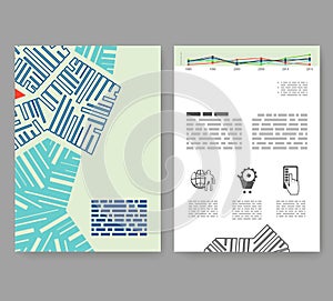 Flyer, leaflet, booklet layout. Editable design template A4