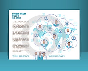 Flyer, leaflet, booklet layout. Editable design template A5