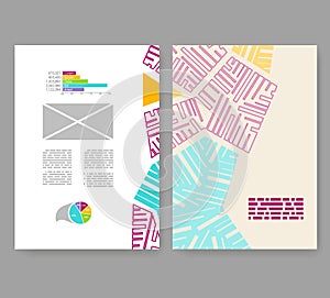 Flyer, leaflet, booklet layout. Editable design template A4