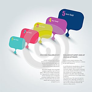 Flyer page. Magazine layout for infographics.