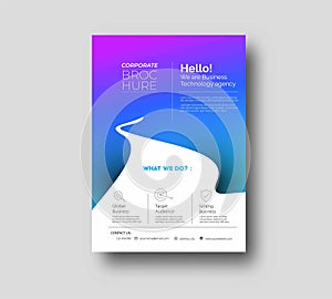 Flyer and Poster Cover Design in A4 Size Template Illustration