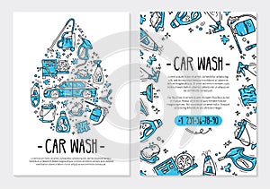 Flyer or poster for printing for the car wash and auto detaling