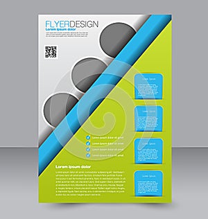 Flyer template. Brochure design. A4 business cover.