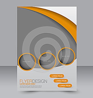 Flyer template. Brochure design. A4 business cover.