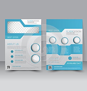 Flyer template. Business brochure. Editable A4 poster for design, education, presentation, website, magazine cover.