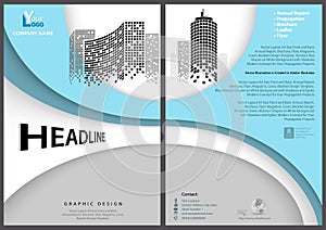 Flyer Template with Curved Shapes