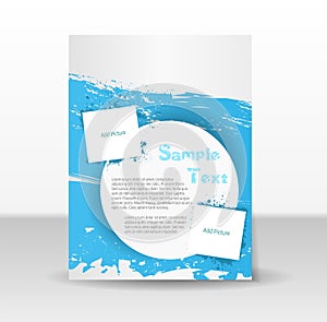 Flyer template with grunge elements