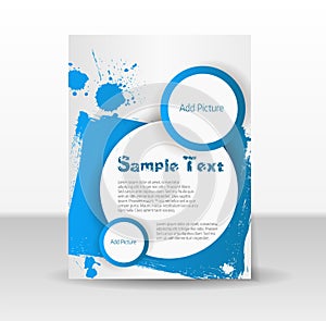 Flyer template with grunge elements